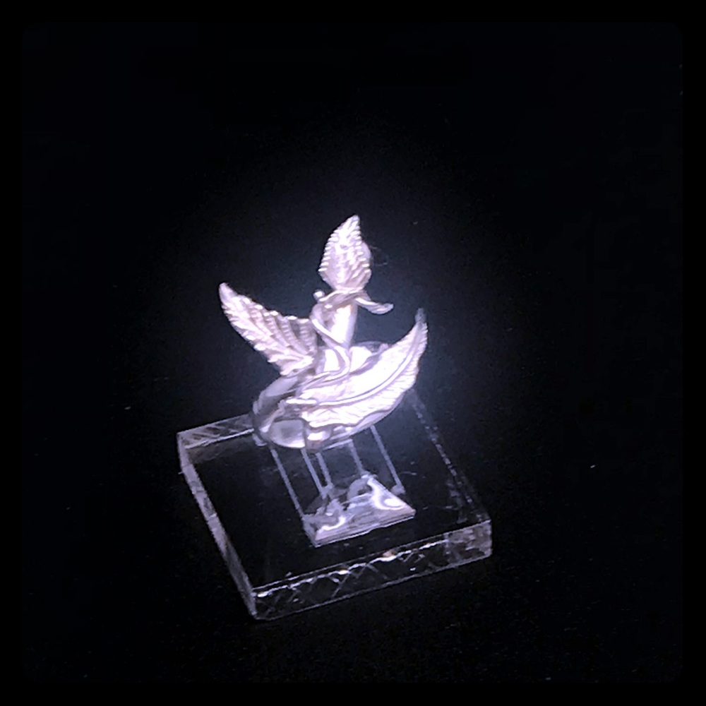 Sterling silver handmade ring leaves size 7